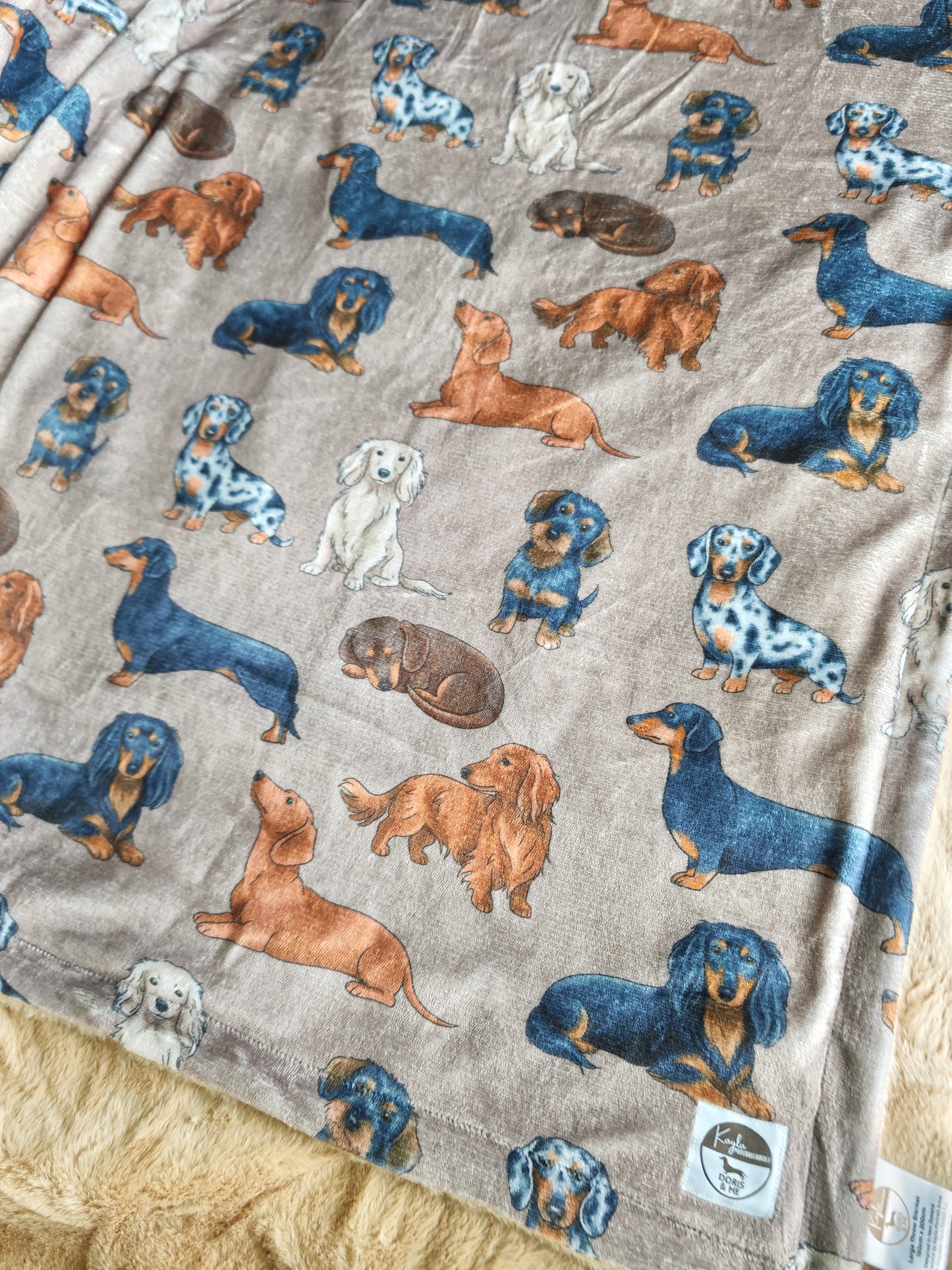 Large Throw Blanket- Dachshund