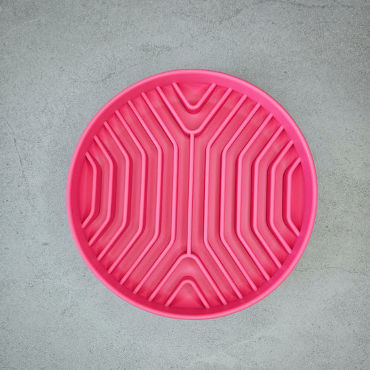 Geometric Silicone Slow Feeder - Flamingo