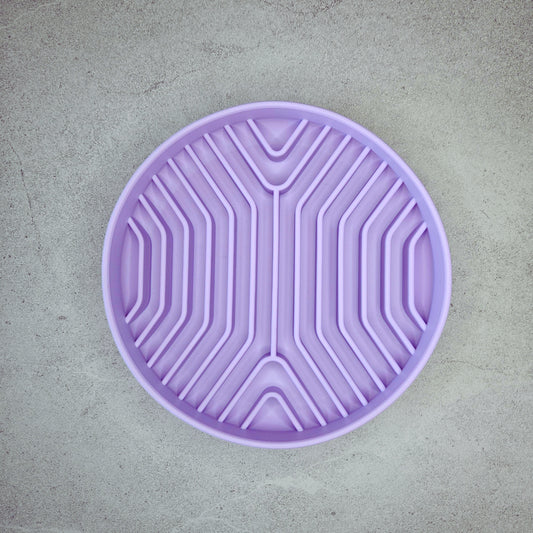 Geometric Silicone Slow Feeder - Lilac