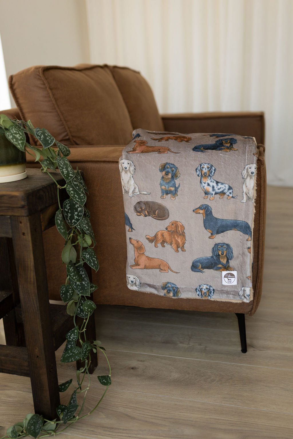 Large Throw Blanket- Dachshund
