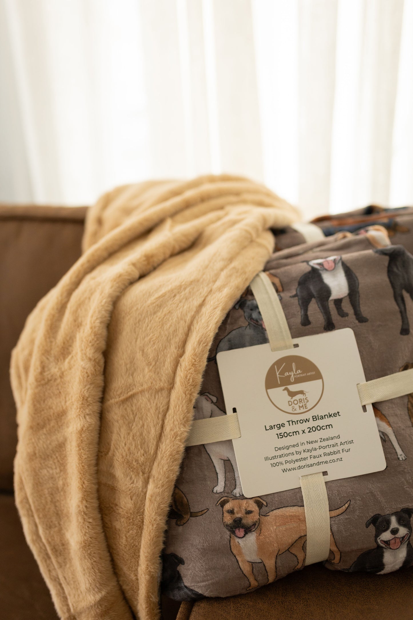 Large Throw Blanket- English Staffordshire Bull terrier