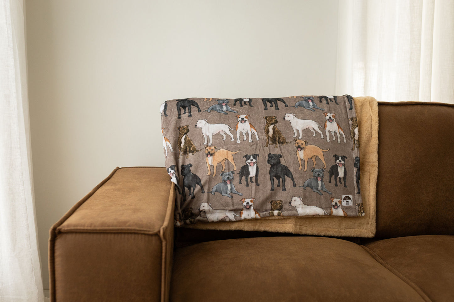 Large Throw Blanket- English Staffordshire Bull terrier