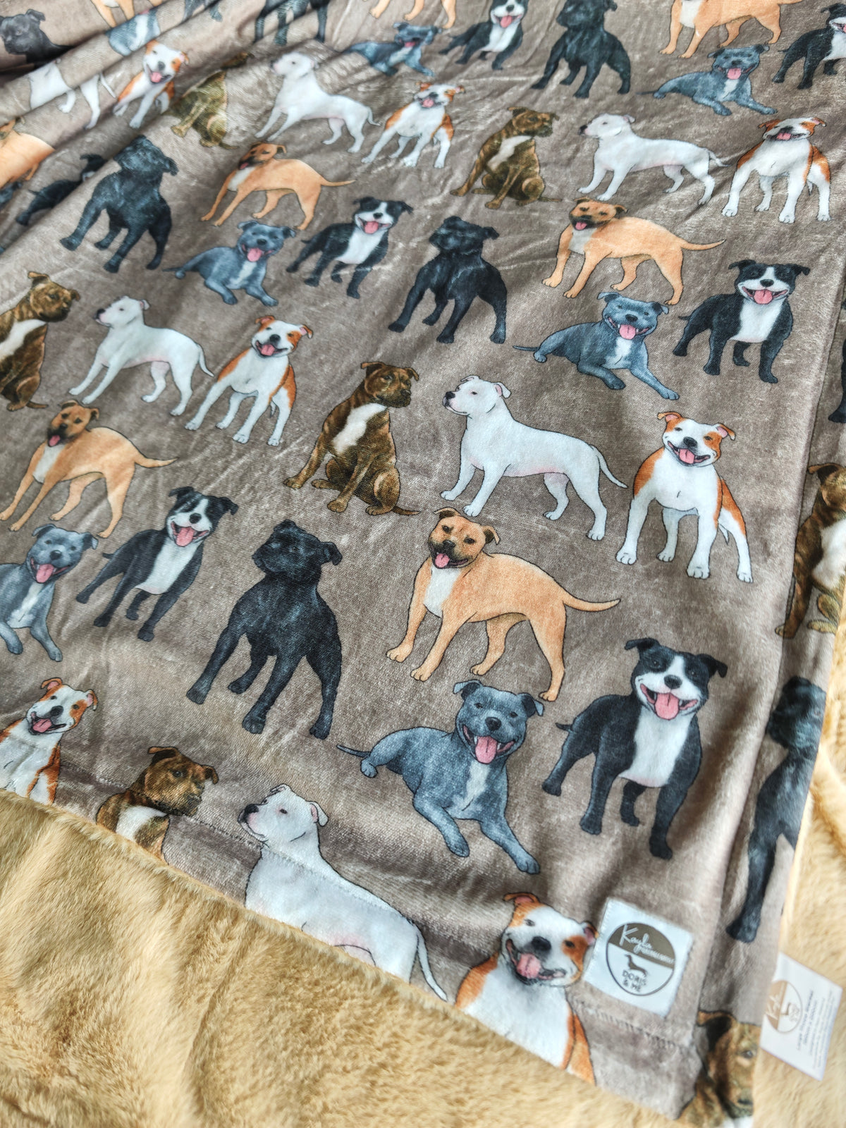 Large Throw Blanket- English Staffordshire Bull terrier